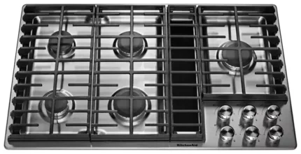 36 in. Gas Downdraft Cooktop in Stainless Steel with 5 Burners